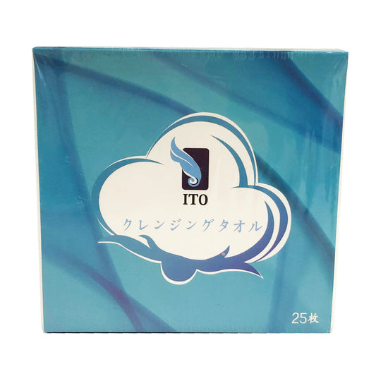 Front graphic view of Ito Cleansing Towel Box 25 sheets