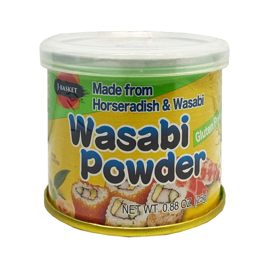 Front graphic image of J-Basket Sushi Wasabi Powder 0.88oz