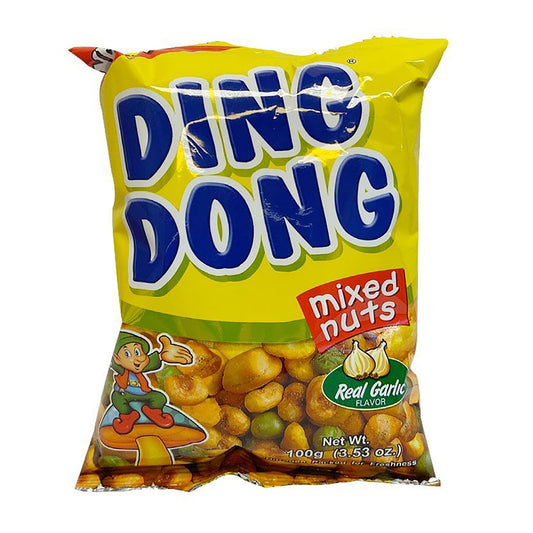 Front graphic image of JBC Ding Dong Mixed Nuts - Garlic 3.5oz