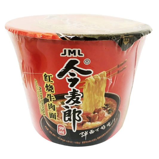 Front graphic image of JML Instant Noodle Bowl Beef Flavor 4.09oz