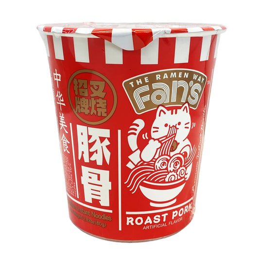 Front graphic image of JML The Ramen Way Fans Premium Instant Noodles - Roast Pork Flavor 2.82oz (80g) - 今麦郎 拉面范 - 招牌叉烧豚骨 2.82oz (80g)