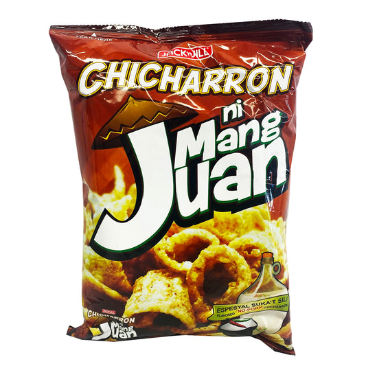 Front graphic image of Jack n' Jill Chicharon Ni Mang Juan Espesyal Sukat Sili 3.17oz