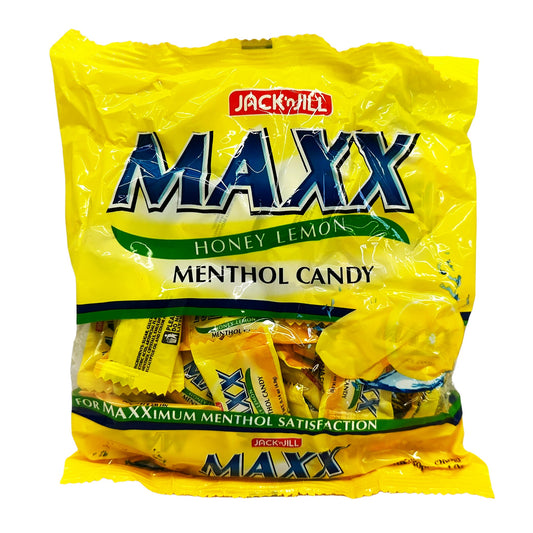 Front graphic image of Jack n' Jill Maxx Menthol Candy - Honey Lemon 7.58oz