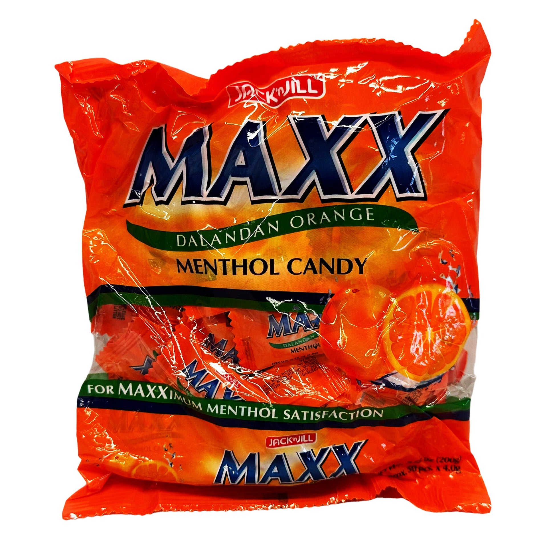 Front graphic image of Jack n' Jill Maxx Menthol Candy Orange - Dalandan 7.94oz