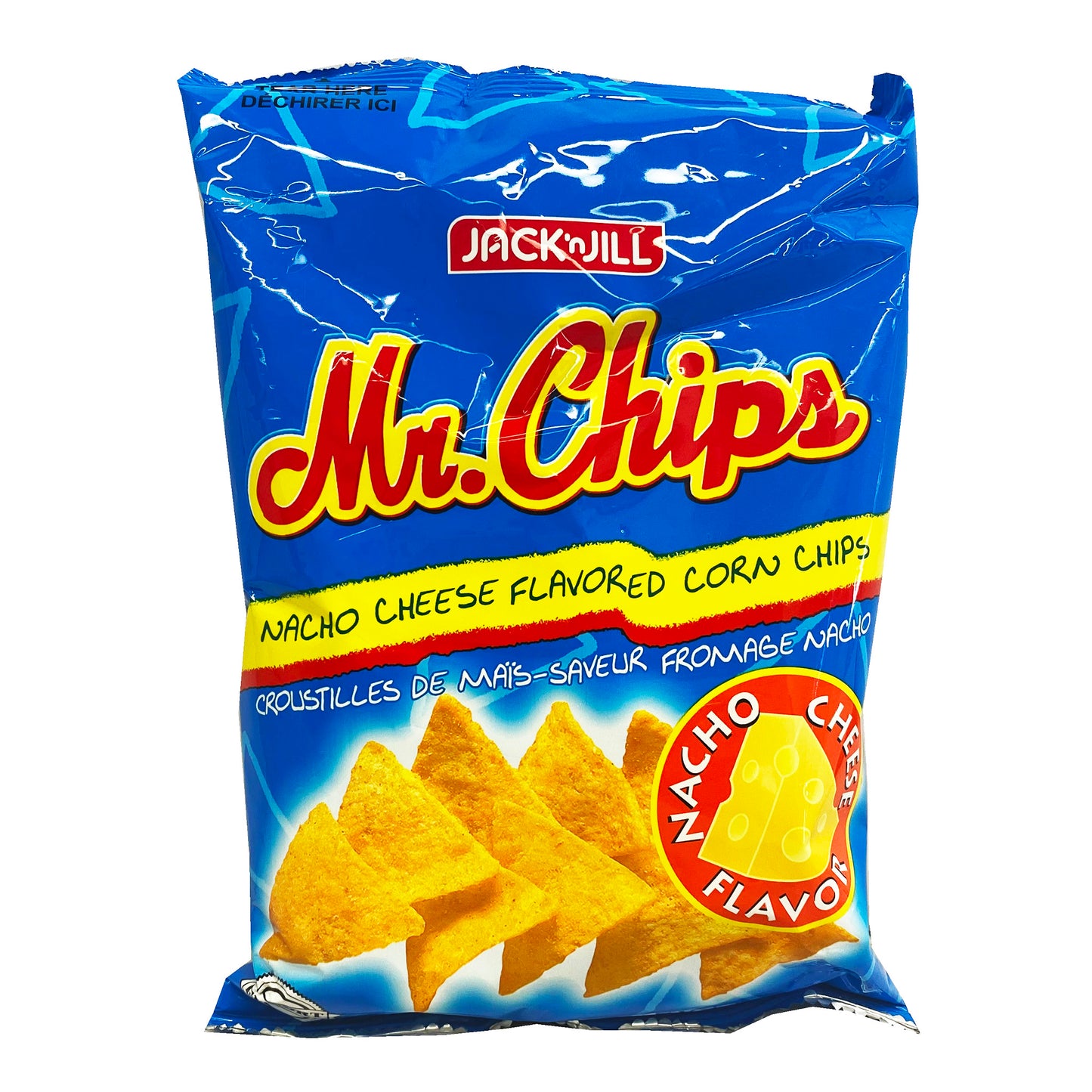 Front graphic image of Jack n' Jill Mr. Chips - Nacho Cheese Flavor 3.53oz