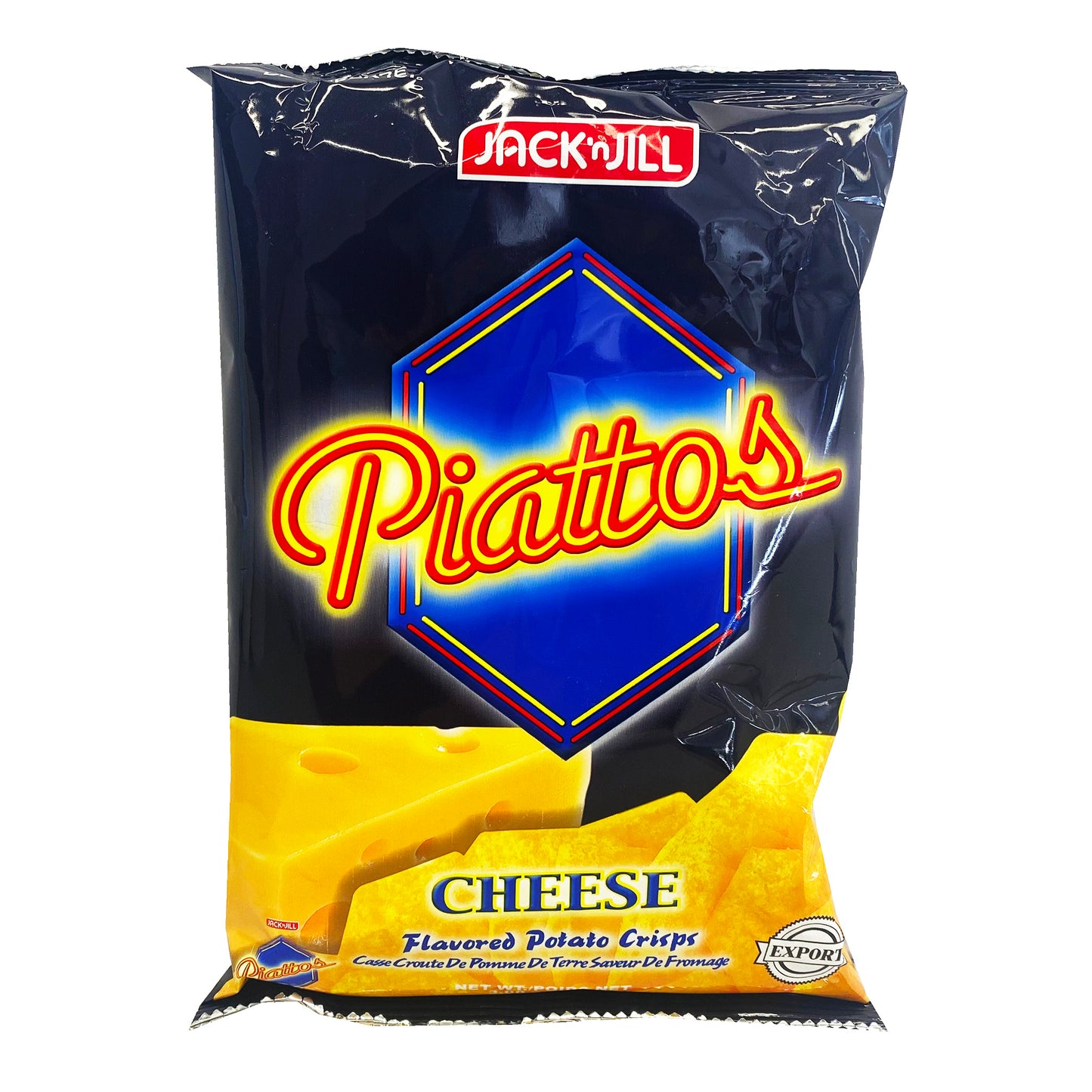 Front graphic image of Jack n' Jill Piattos Chips - Cheese 3oz