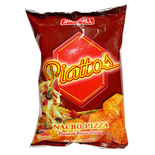 Front graphic image of Jack n' Jill Piattos Chips Pizza 3oz