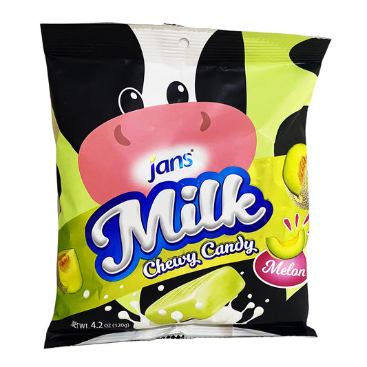 Front graphic image of Jans Milk Chewy Candy - Melon Flavor 4.2oz (120g)