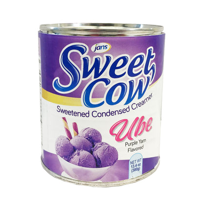 Front graphic image of Jans Sweet Cow Sweetened Condensed Creamer - Ube Flavor 13.4oz