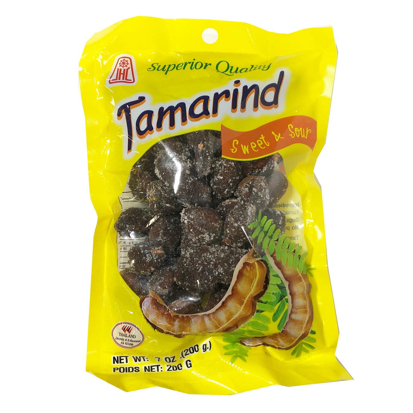 Front graphic image of Jhc Tamarind Sweet And Sour Candy 7oz