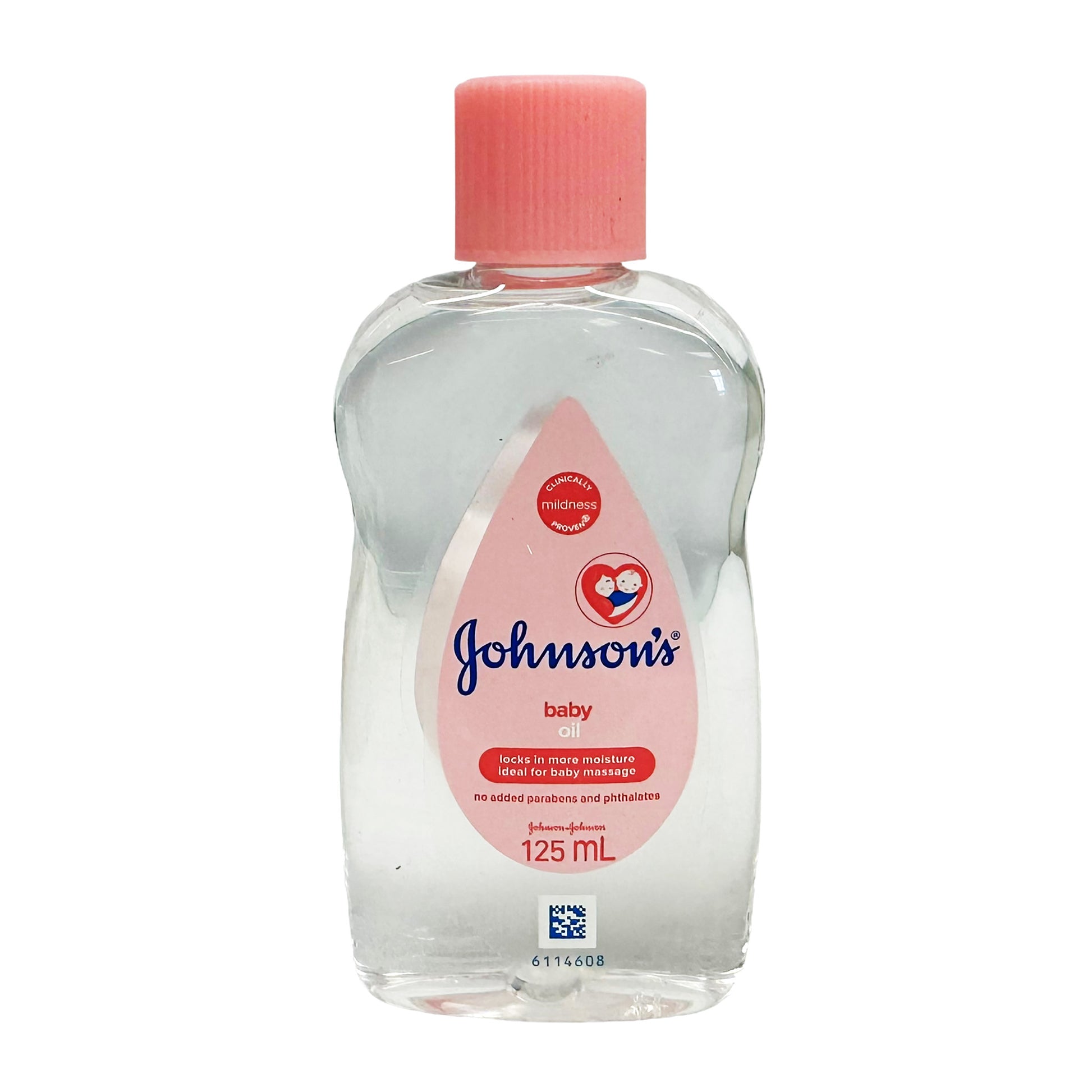 Front graphic image of Johnson's Baby Oil 4.22oz (125ml)