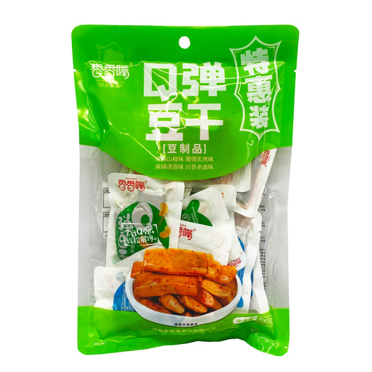 Front graphic image of Joytofu Dried Bean Curd - Mixed Flavor 10.58oz - 香香嘴 Q弹豆干 - 特惠装综合味 10.58oz