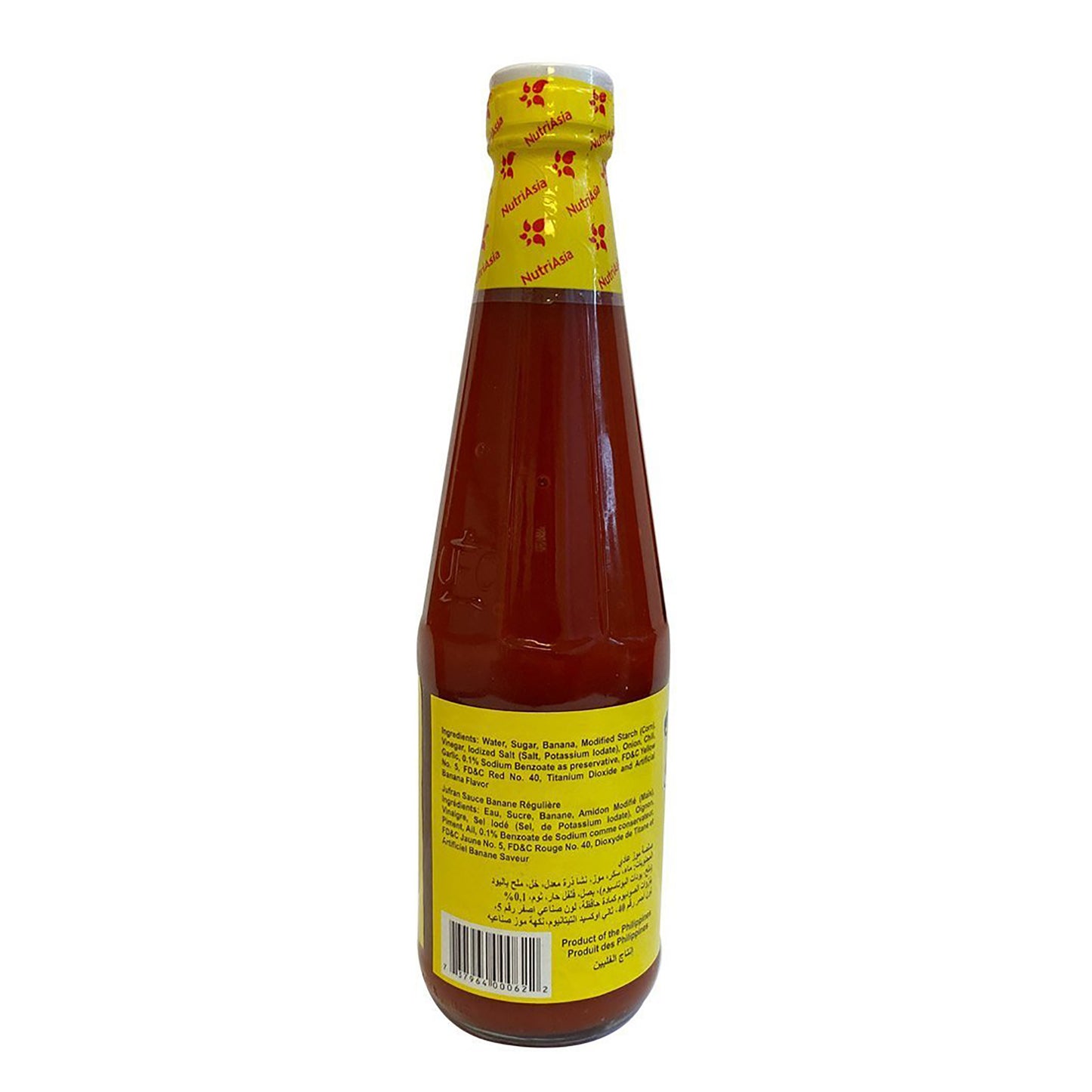 Back graphic image of Jufran Banana Sauce - Regular 19.76oz