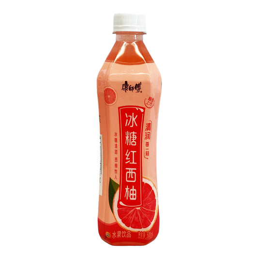 Front graphic image of KSF Grapefruit Drink 16.9oz (500ml) - 康师傅 冰糖红西柚 16.9oz (500ml)