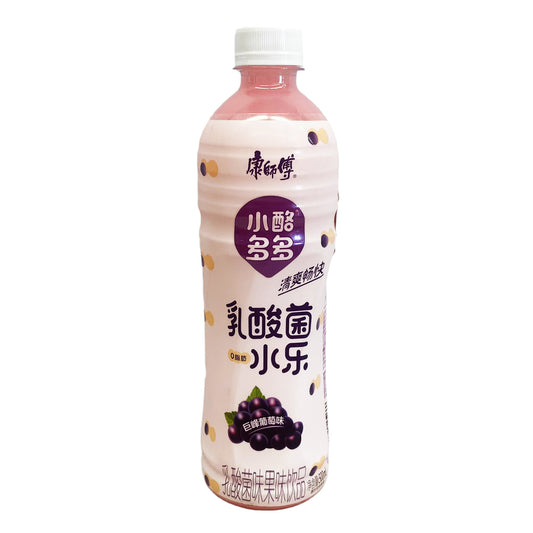 Front graphic image of KSF Xiao Lao Duoduo Lactobacillus Flavored Fruit Drink - Grape Flavor 16.9oz (500ml) - 康师傅 小酪多多 乳酸菌水乐 - 巨峰葡萄味 16.9oz (500ml)
