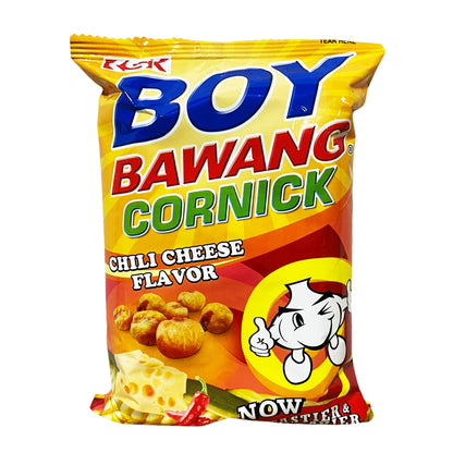 Front graphic image of KSK Boy Bawang Cornick - Chili Cheese Flavor 3.54oz