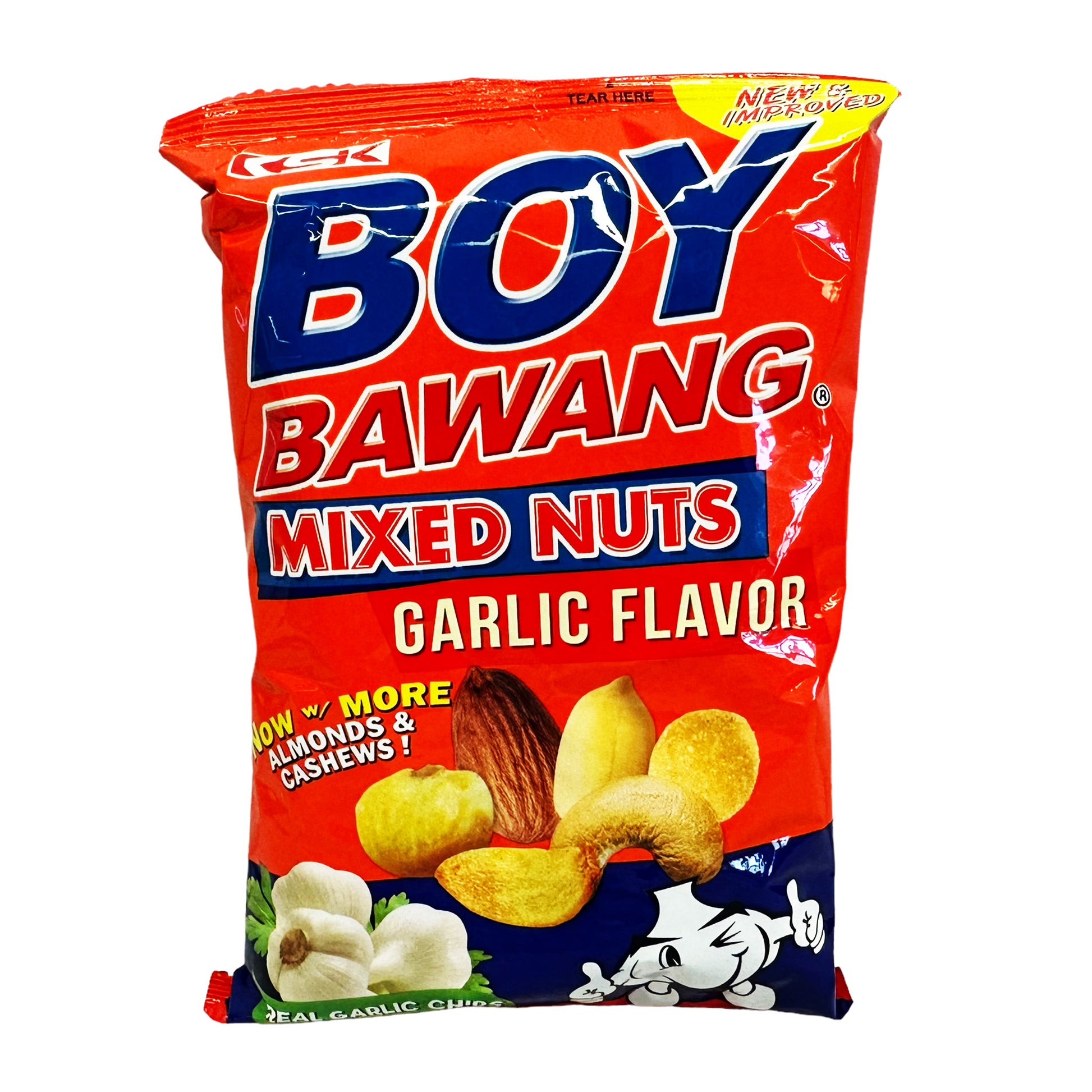 Front graphic image of KSK Boy Bawang Mixed Nuts - Garlic Flavor 2.99oz (85g)