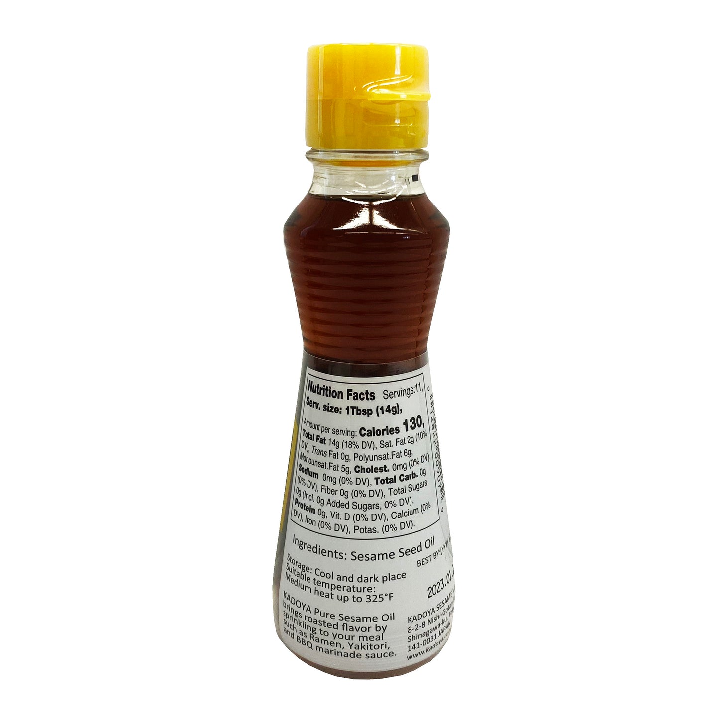 Back graphic image of Kadoya Pure Sesame Oil 5.5oz - 八角 纯净上等麻油 5.5oz