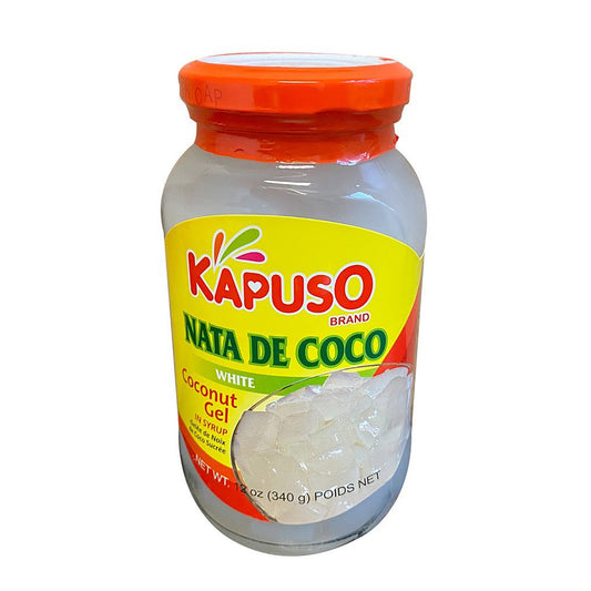 Front graphic image of Kapuso Coconut Gel In Syrup - Nata De Coco White 12oz