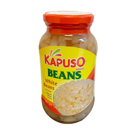 Front graphic image of Kapuso White Beans In Syrup 12oz
