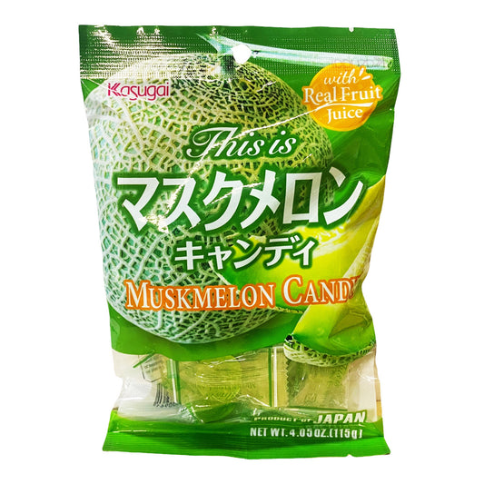 Front graphic image of Kasugai Musk Melon Candy 4.62oz