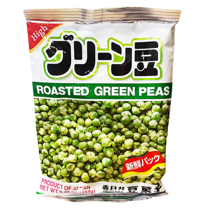 Front graphic image of Kasugai Roasted Green Peas 9.48oz