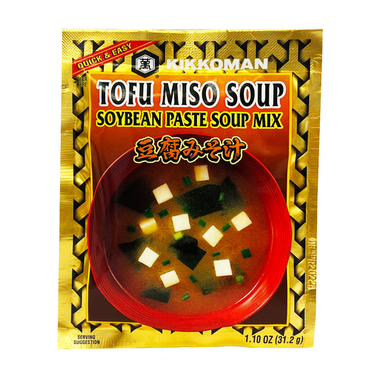 Front graphic image of Kikkoman Tofu Miso Soup Mix 1.10oz (31.2g)