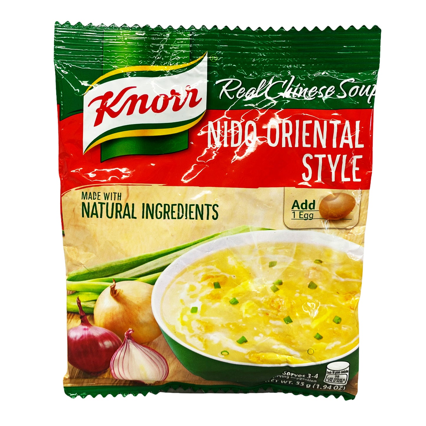 Front graphic image of Knorr Real Chinese Soup - Nido Oriental Style 1.94oz (55g)