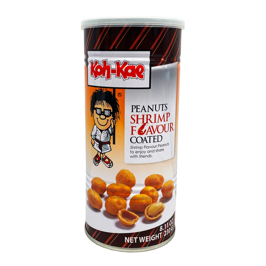 Front graphic image of Koh-Kae Shrimp Flavor Coated Peanuts 8.11oz (230g)