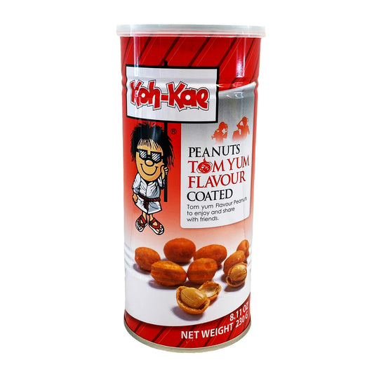 Front graphic image of Koh-Kae Tom Yum Flavor Coated Peanuts 8.11oz (230g)
