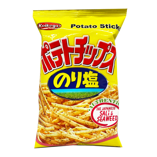 Front graphic image of Koikeya Karamucho Potato Sticks - Salt & Seaweed 1.4oz (40g)