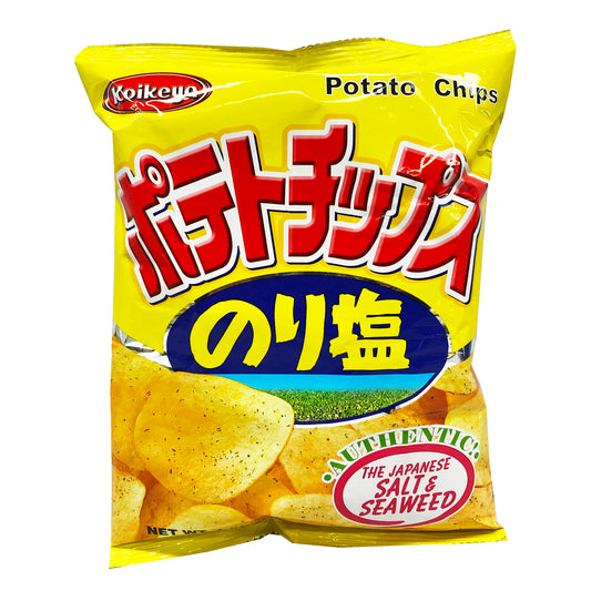 Front graphic image of Koikeya Potato Chips - Salt & Seaweed 1.9oz (54g)