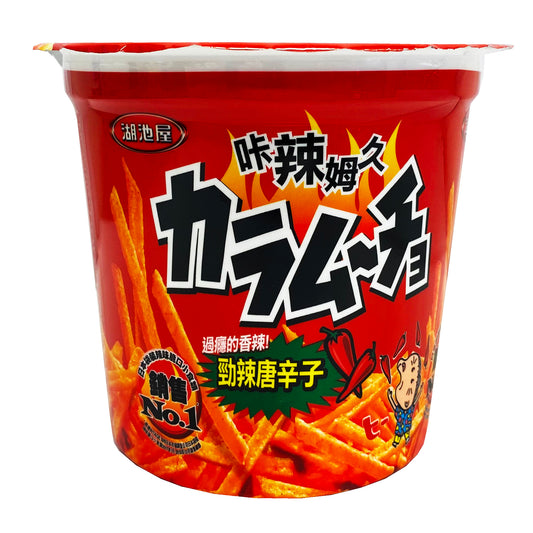 Front graphic image of Koikeya Potato Spicy Sticks 2.25oz (64g)