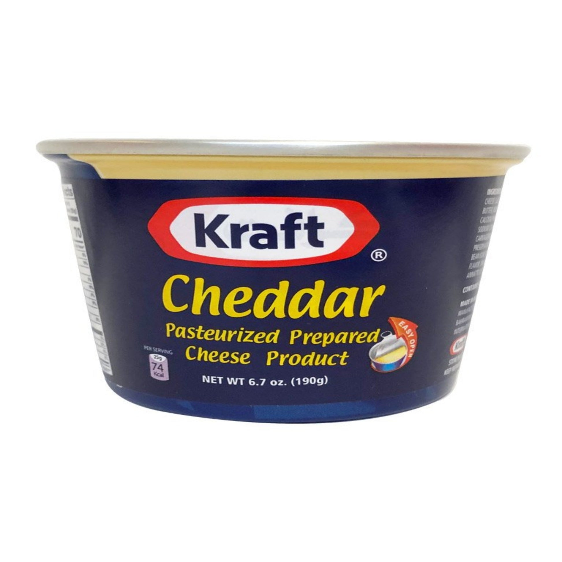 Front graphic image of Kraft Cheddar Cheese In Can 7.05oz