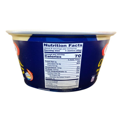 Back graphic image of Kraft Cheddar Cheese In Can 7.05oz