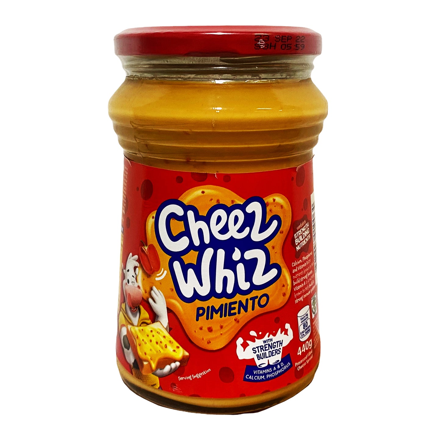Front graphic image of Kraft Cheez Whiz - Pimiento 15.8oz