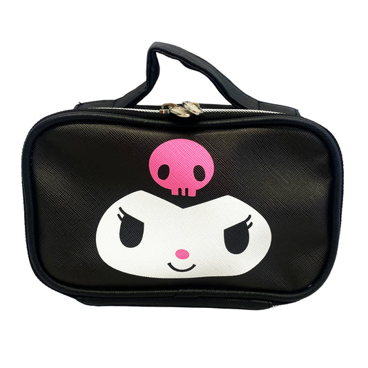 Front graphic view of Kuromi Cosmetic Bag 7 X 4 Inches
