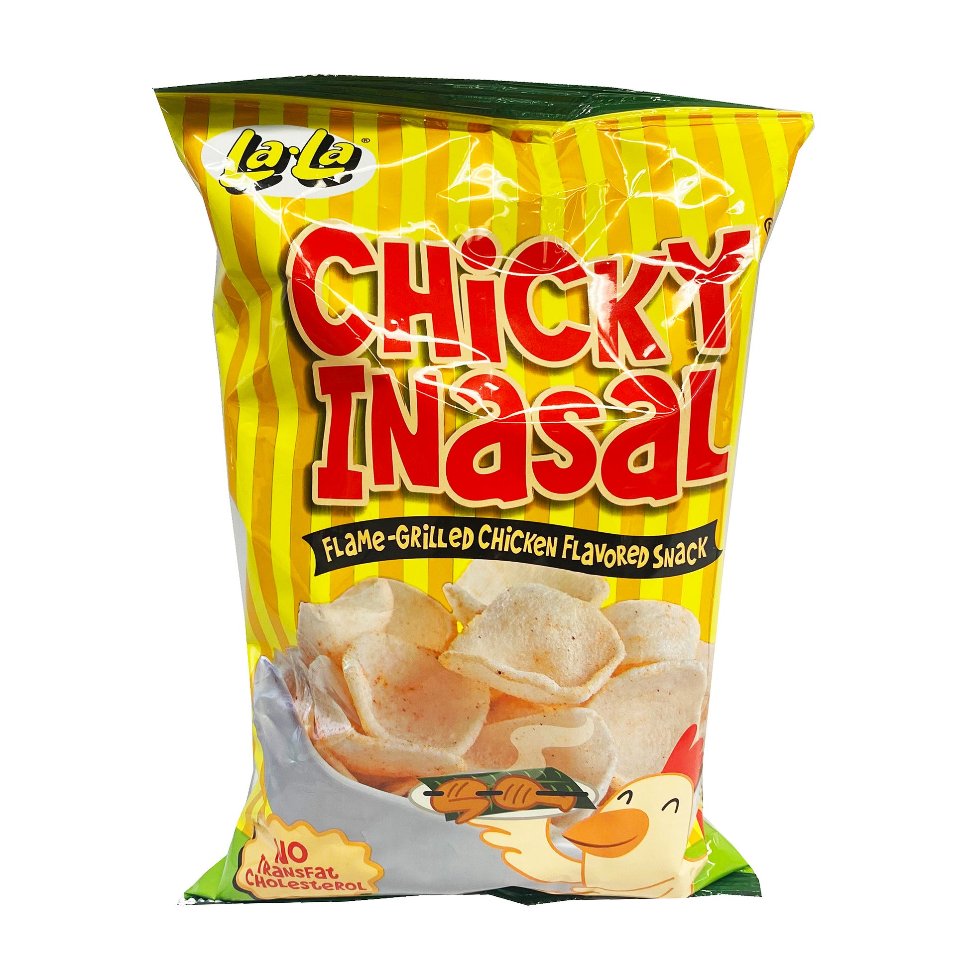 Front graphic image of LaLa Chicky Chips - Inasal Flavor 3oz