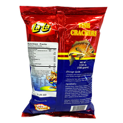 Back graphic image of LaLa Fish Cracker 3.52oz