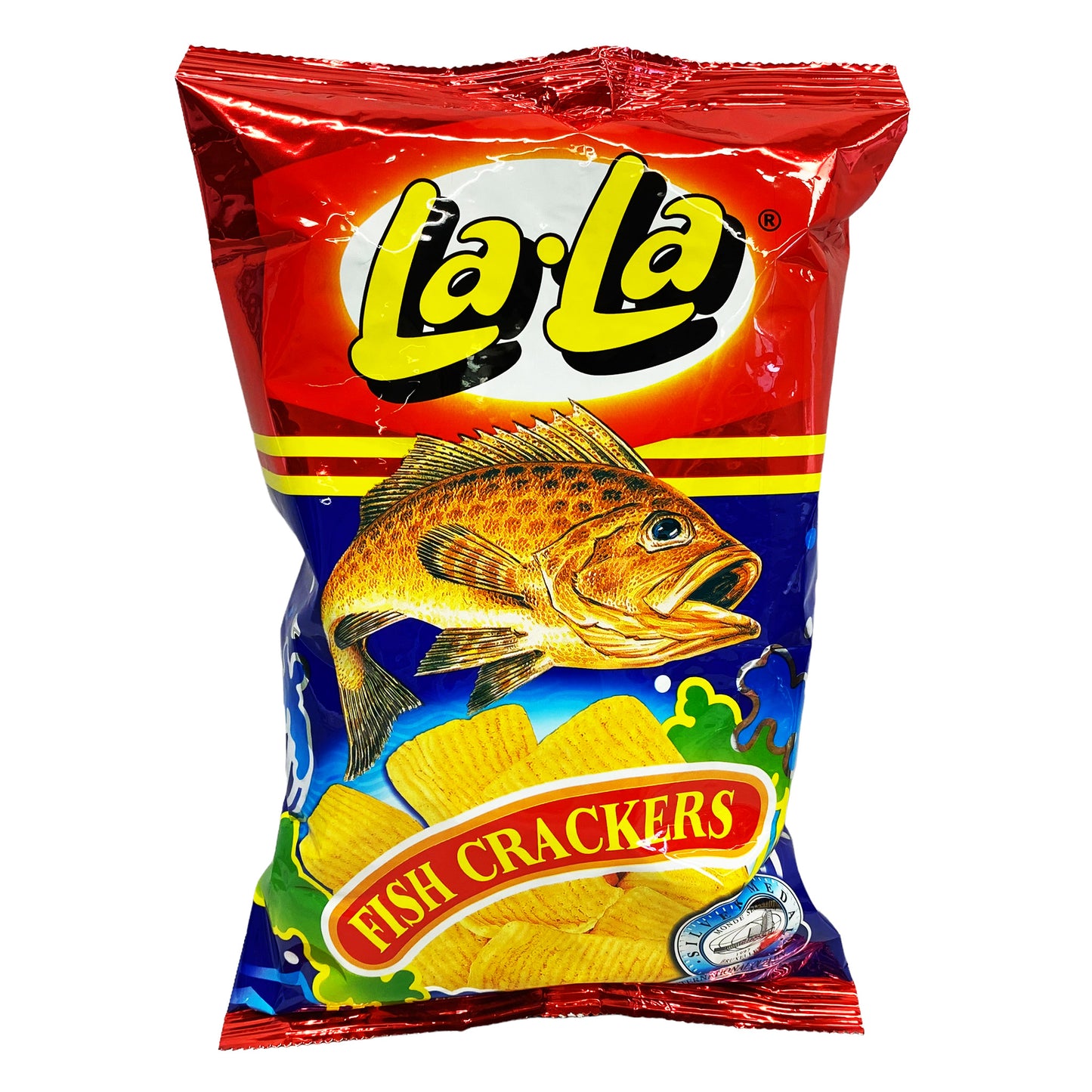 Front graphic image of LaLa Fish Cracker 3.52oz