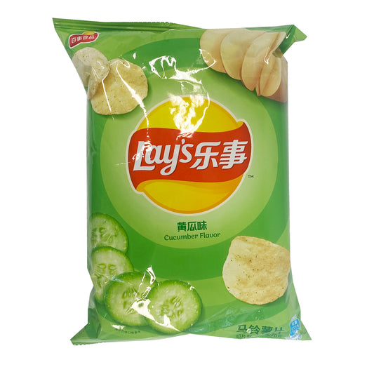 Front graphic image of Lay's Potato Chips - Cucumber Flavor 1.05oz