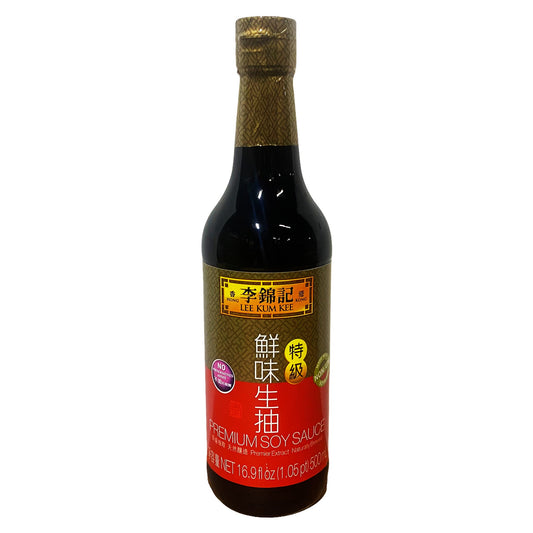 Front graphic image of Lee Kum Kee Premium Soy Sauce 16.9oz - 李锦记 特级鲜味生抽 16.9oz