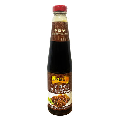 Front graphic image of Lee Kum Kee Selected Five Spices Marinade 14oz - 李锦记 五香卤水汁 14oz