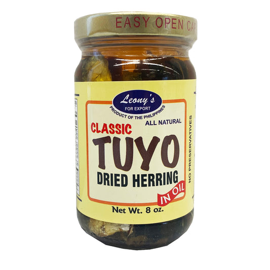 Front graphic image of Leony's Classic Dried Herring In Oil - Tuyo 8oz
