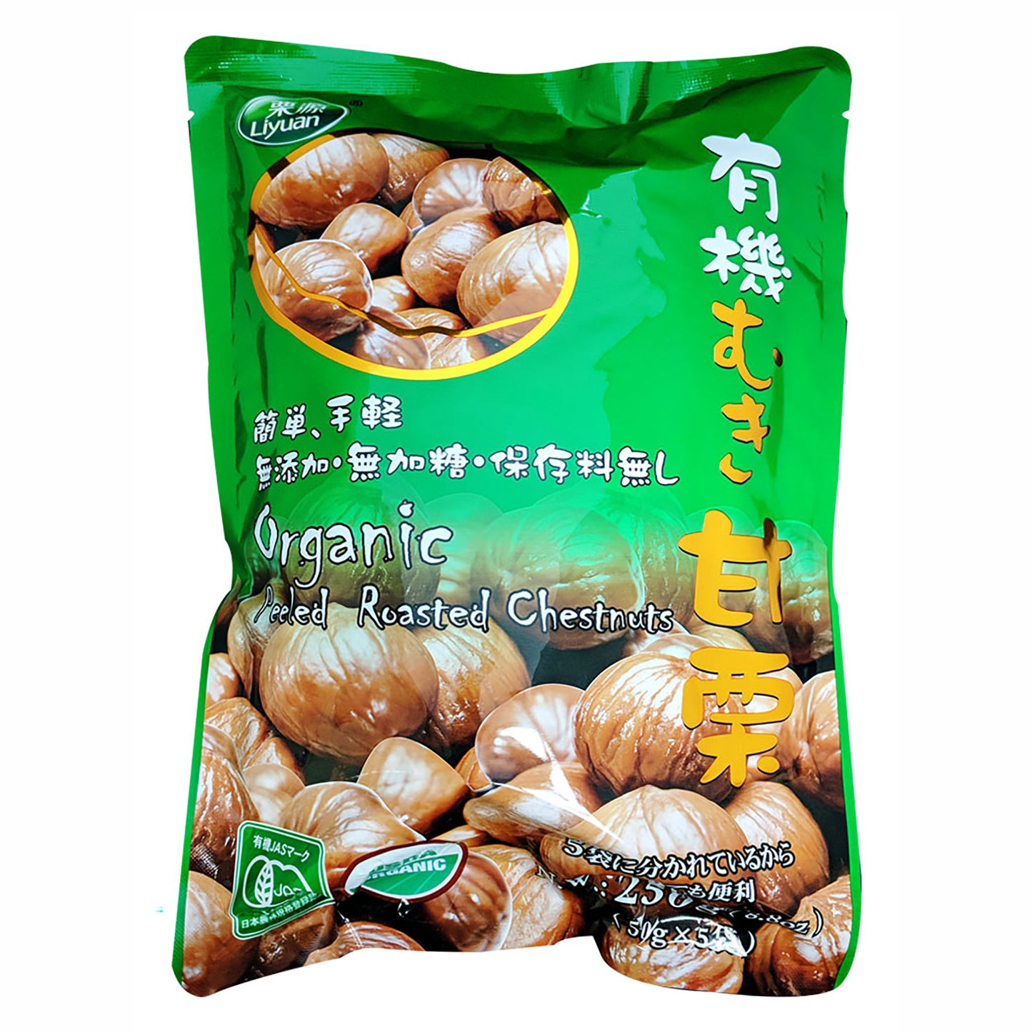 Front graphic image of Liyuan Organic Chestnuts 8.8oz