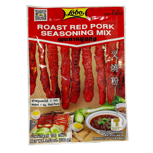 Front graphic image of Lobo Roasted Red Pork  Seasoning Mix 3.52 oz