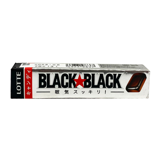 Front graphic image of Lotte Black & Black Candy 1.62oz (46.2g)