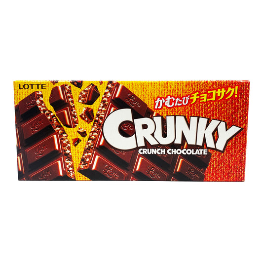 Front graphic image of Lotte Crunky Crunch Chocolate 1.58oz (45g)