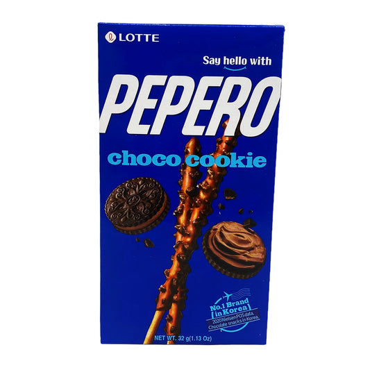 Front graphic image of Lotte Pepero Choco Cookie Sticks 1.13oz 