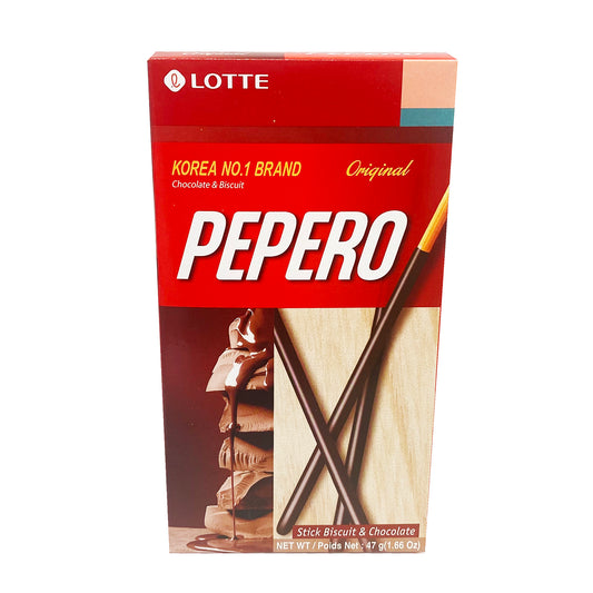 Front graphic image of Lotte Pepero Choco Sticks 1.66oz